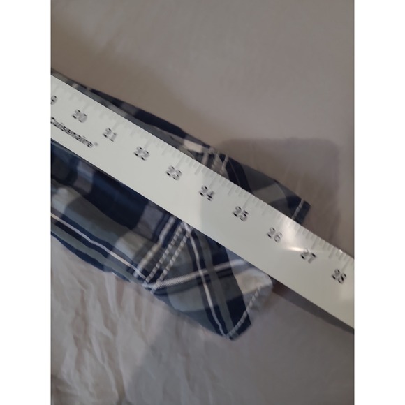 BKE Buckle Athletic Fit Men's SZ LG Blue plaid Pearl Snap button down Shirt - Picture 6 of 10